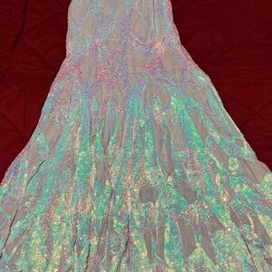 Iridescent Sequin Gown for Prom
